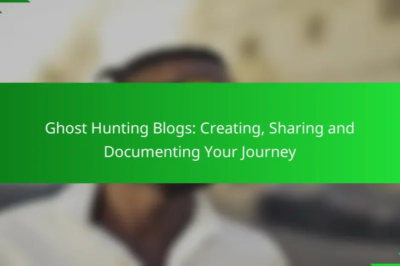 Ghost Hunting Blogs: Creating, Sharing and Documenting Your Journey