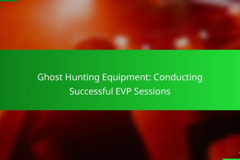 Ghost Hunting Equipment: Conducting Successful EVP Sessions