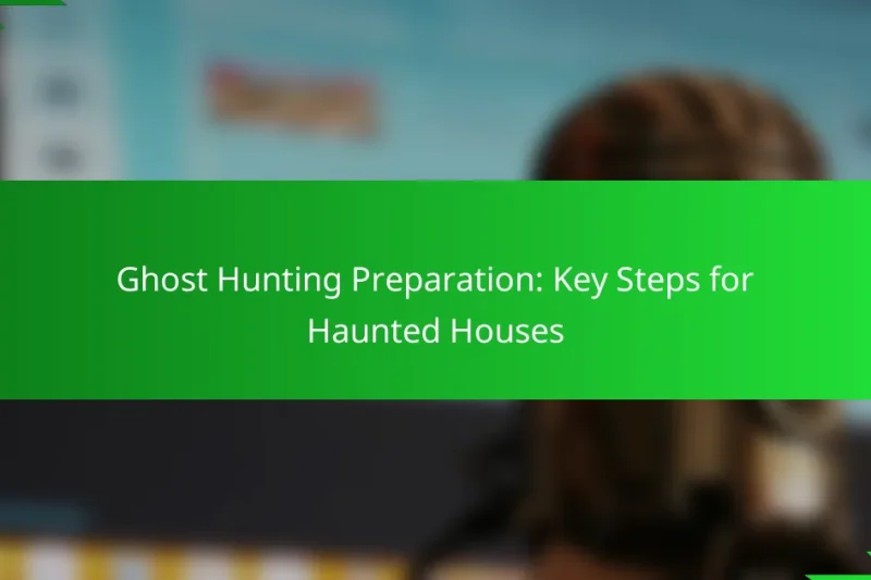 Ghost Hunting Preparation: Key Steps for Haunted Houses