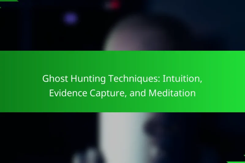 Ghost Hunting Techniques: Intuition, Evidence Capture, and Meditation