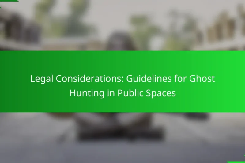 Legal Considerations: Guidelines for Ghost Hunting in Public Spaces