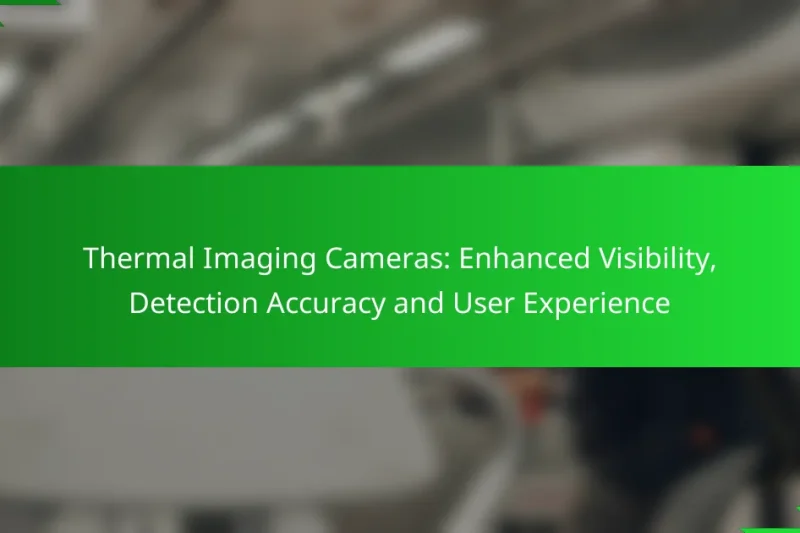 Thermal Imaging Cameras: Enhanced Visibility, Detection Accuracy and User Experience
